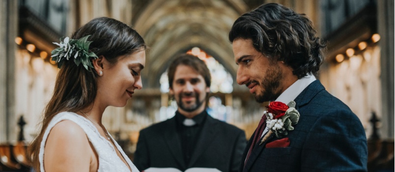 Couple getting married