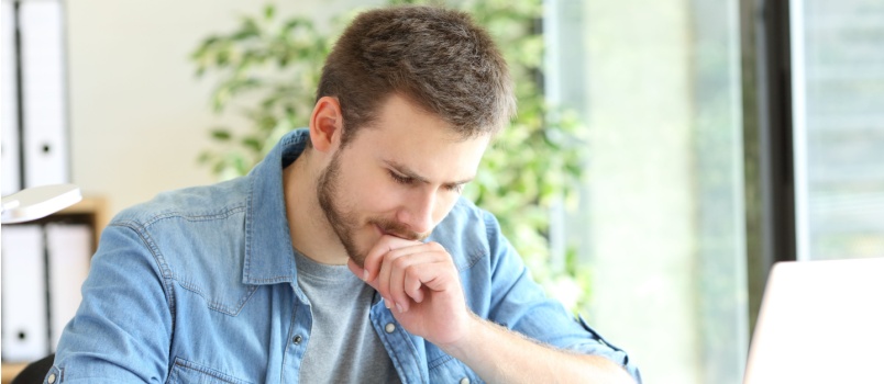 Man working on laptop 