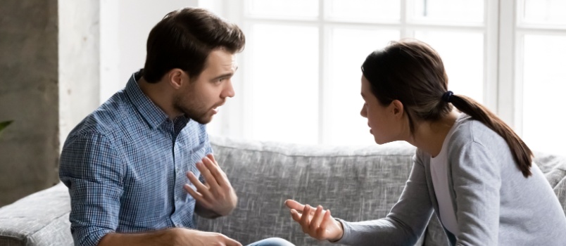 Young couple having conflcits