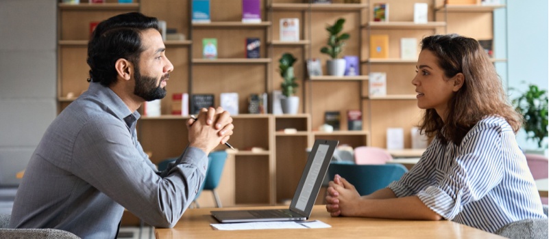 Man taking interview 